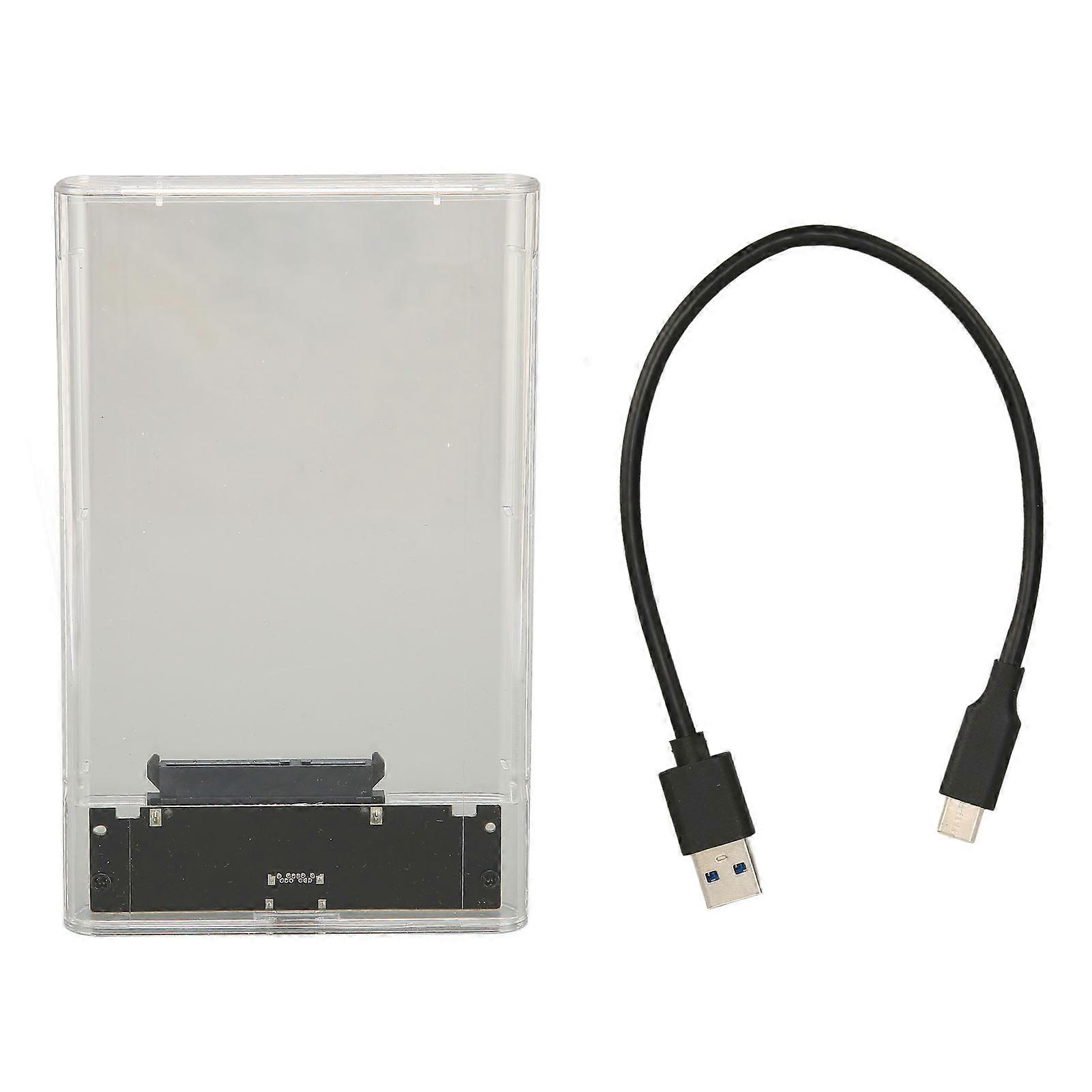 2.5in Hard Drive Enclosure Fast Transfer 5Gbps Scratch Resistant External HDD Case Adapter for 2.5inch SATA Hard Drives SSD