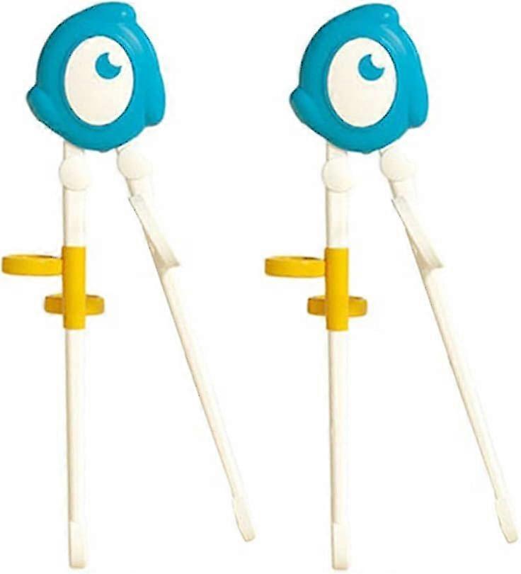 2 Pieces Children's Training Chopsticks Learn Chopsticks Chinese Chopsticks for Children Adults and Beginners Blue