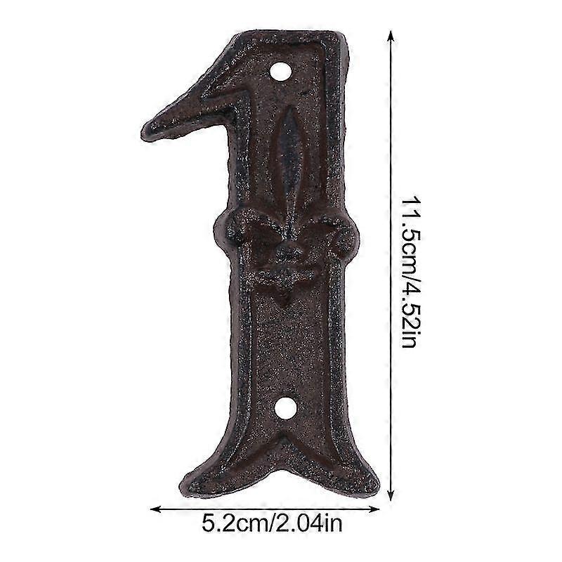 Cast Iron Decorative Door Numbers Metal Numbers Diy Door Address Number 1