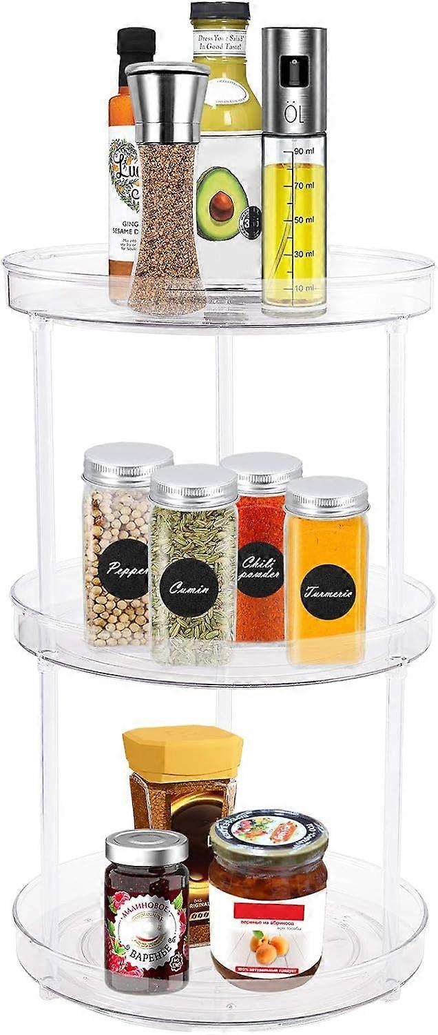 Spice Rack, Tier Plastic Spice Turntable Storage Kitchen Lazy