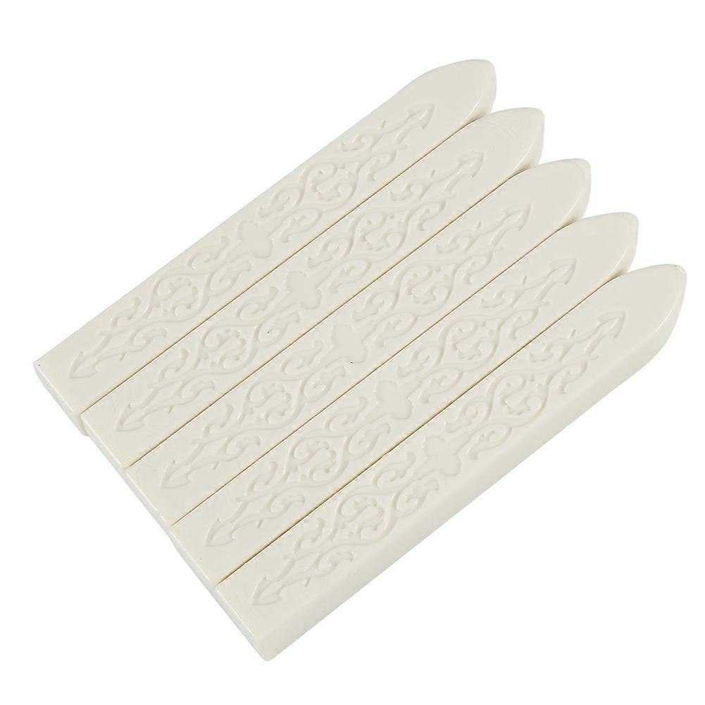 5 Stück Set Siegelwachs Stick Schmelzstäbchen für DIY Manuskript Craft Umschlag Letterwhite