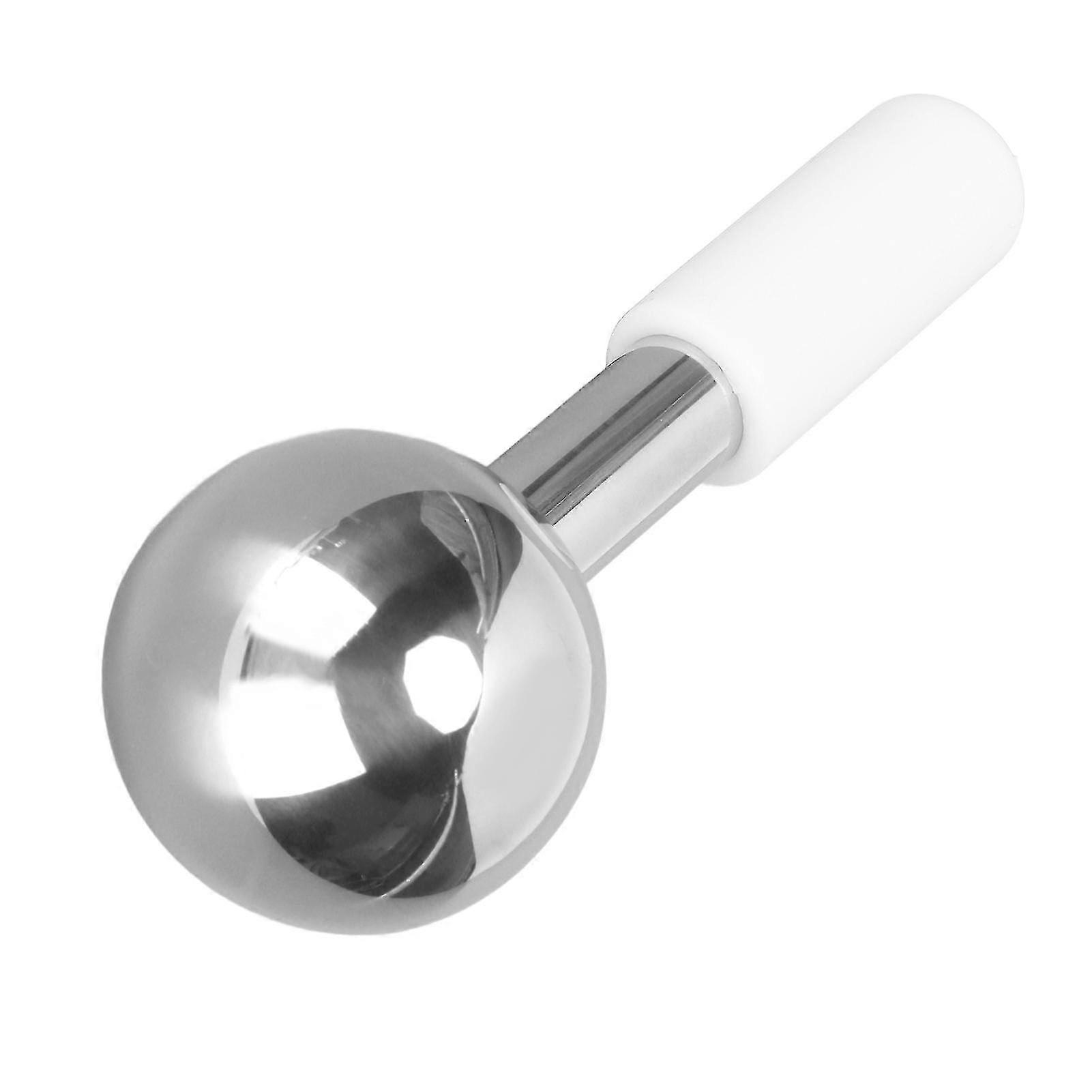 Ice Globes Gold Stainless Steel Ball Refreshing Soothing Tightening Shrink Pore Depuff Inflammation Facial Ice Globes White Handle
