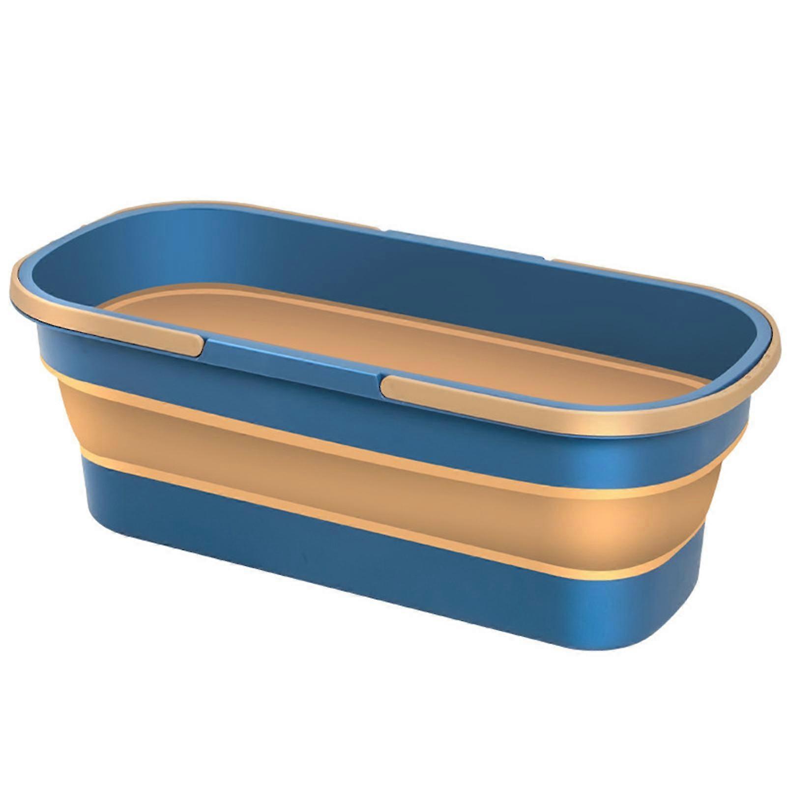 Large Collapsible Mop Bucket Rectangular Tub Handy Basket For Cleaning Mop Space Saving Storage
