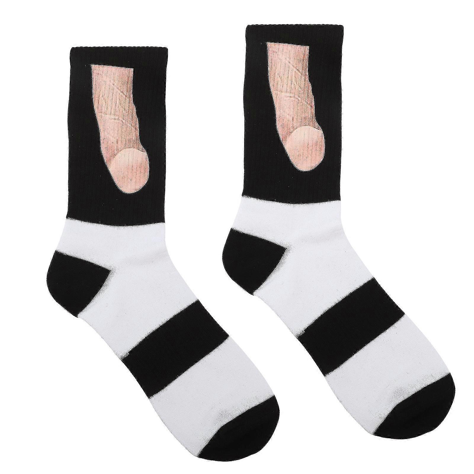 Men's Dick Exposed Socks Super Soft Anti Bacterial Sock "show Off" Socks Funny