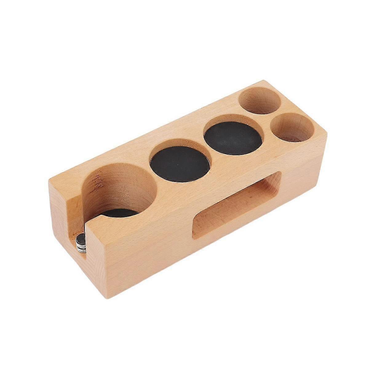 Espresso Tamper Holder Station, 5 Hole Non Wooden Espresso Tamper Mat Stand Tamper Station Wooden B