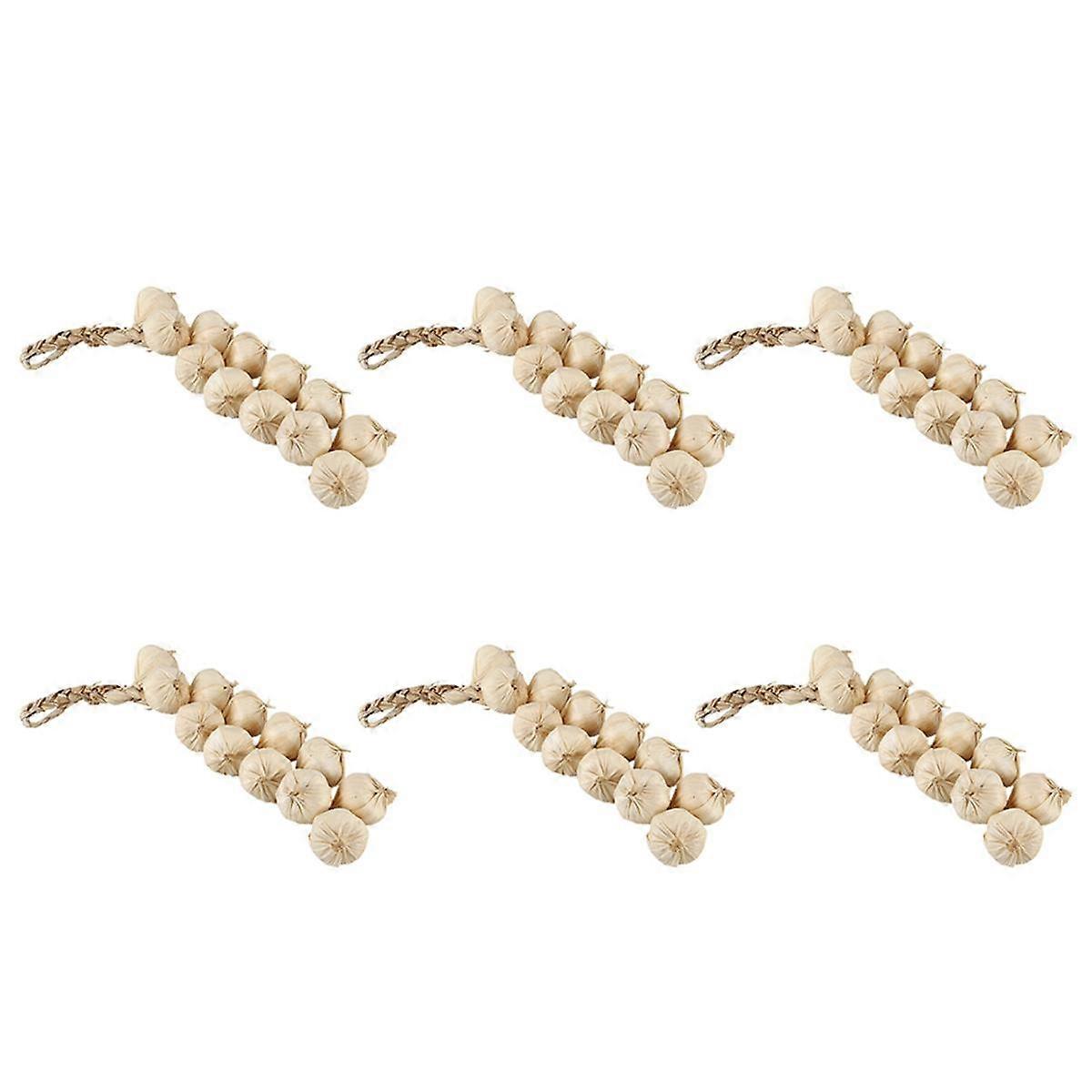 6X House Kitchen Garden Indoor Decor Artificial Garlic Strings