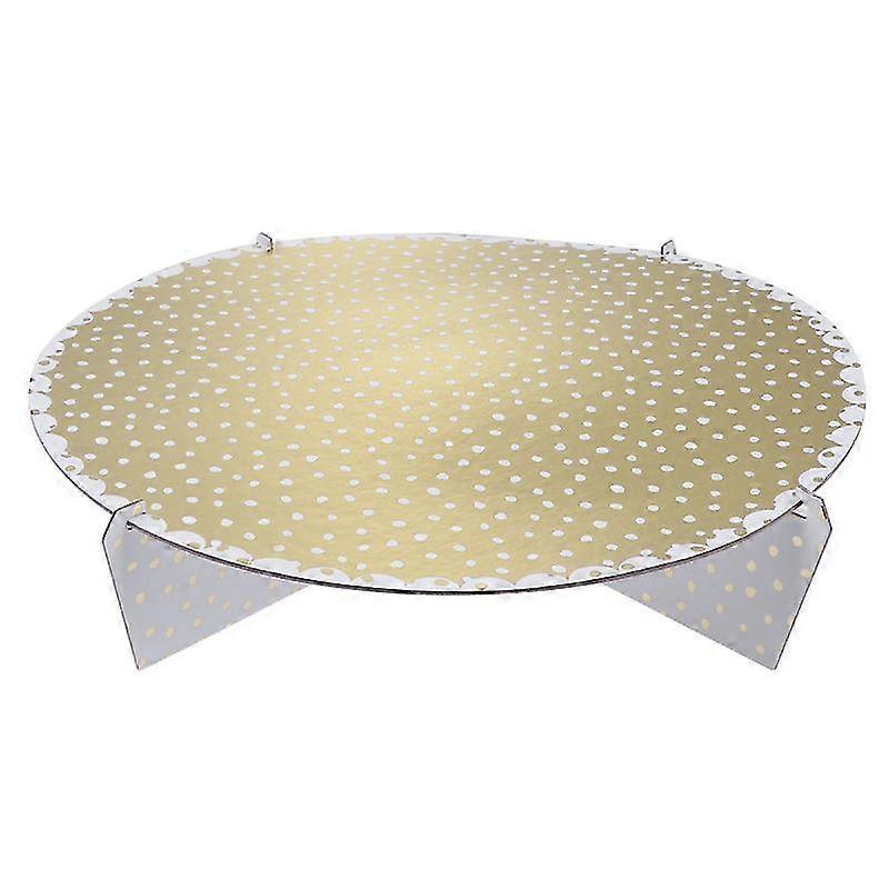 single-tier cake stands dot pattern paper cupcake tray snack storage rack display stand (golden)
