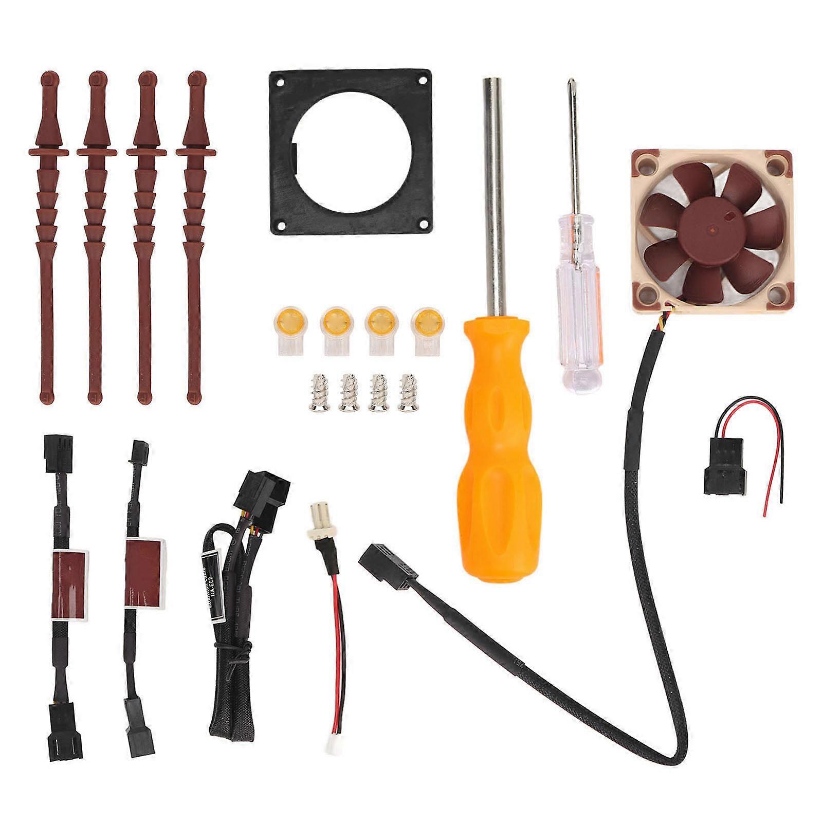 Fan 3D Print Mount Kit Efficient Heat Dissipation Game Console Cooling Fan Mount Kit for Gamecube Noctua Black NO.7572