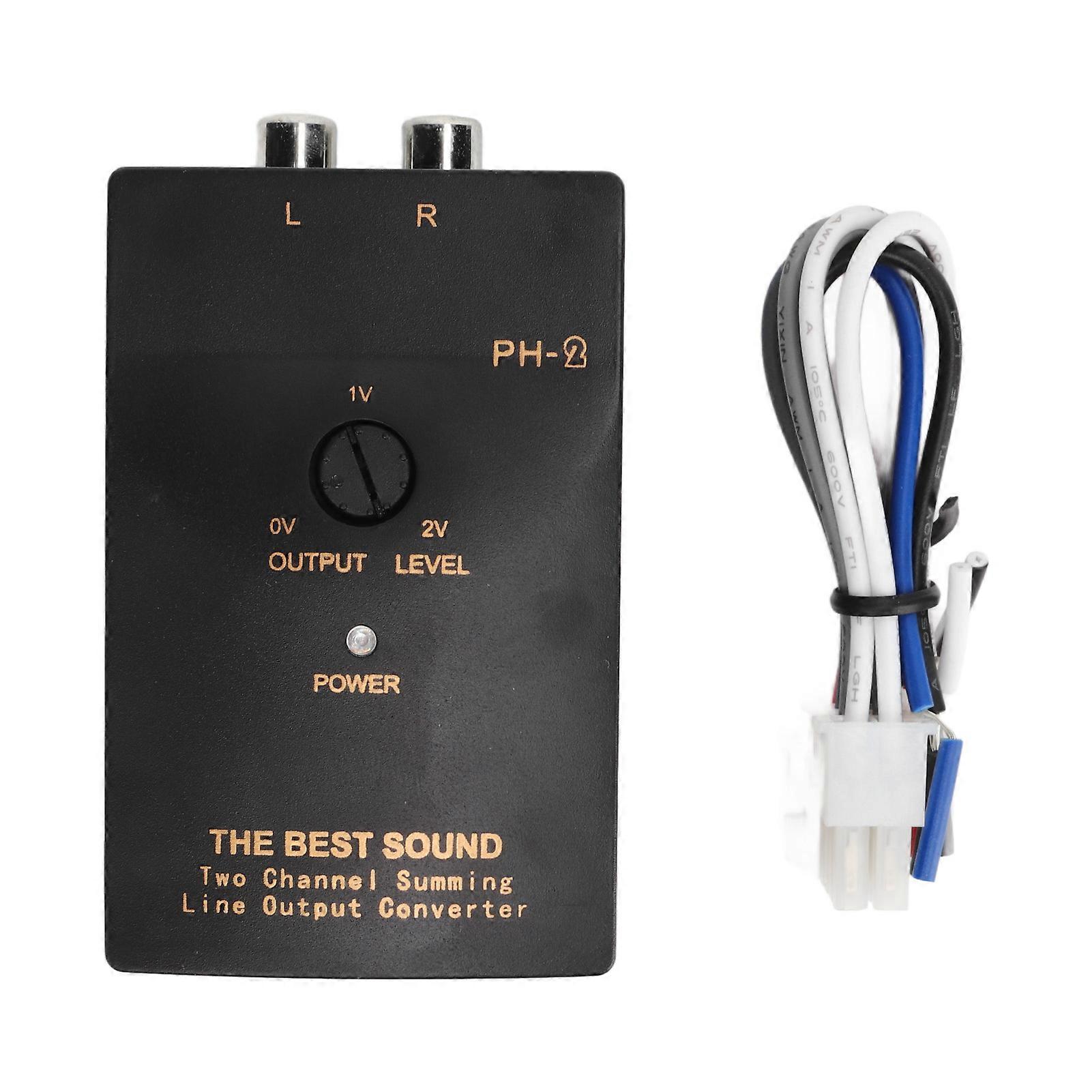 50W Car Audio Converter 2 Channel 20Hz to 20KHz RCA Line Output Converter for Automobiles