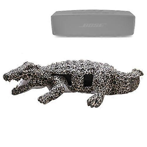 Brown Leopard Crocodile Shape Bluetooth Speaker Protective Case for Bose SoundLink Mini, with Stand Function
