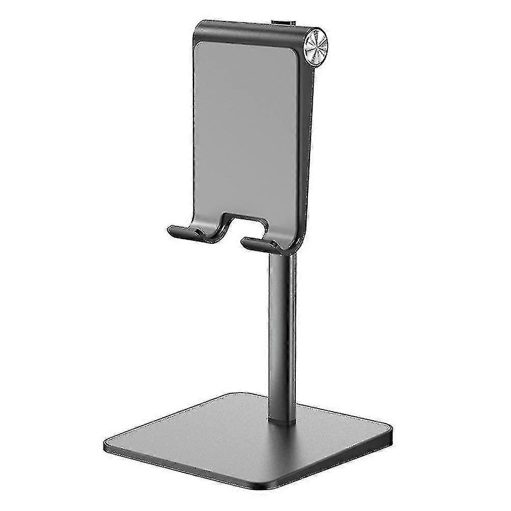 1pc Creative Portable Phone Holder Bracket Practical Adjustable Desktop Stand Rotational Rack For Cellphone Tablet E-reader (black)