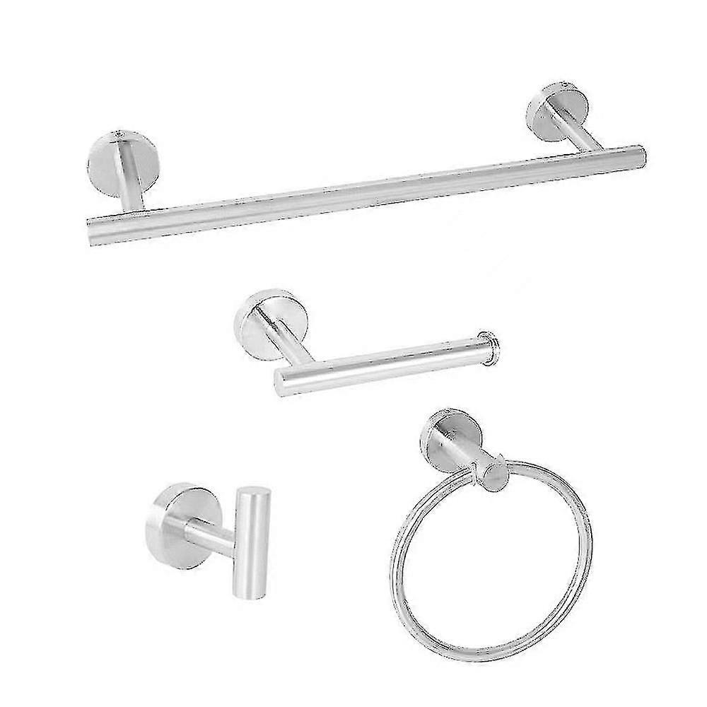 Stainless Steel Toilet Towel Rack Bathroom Towel Rod Hook Towel Rack Set