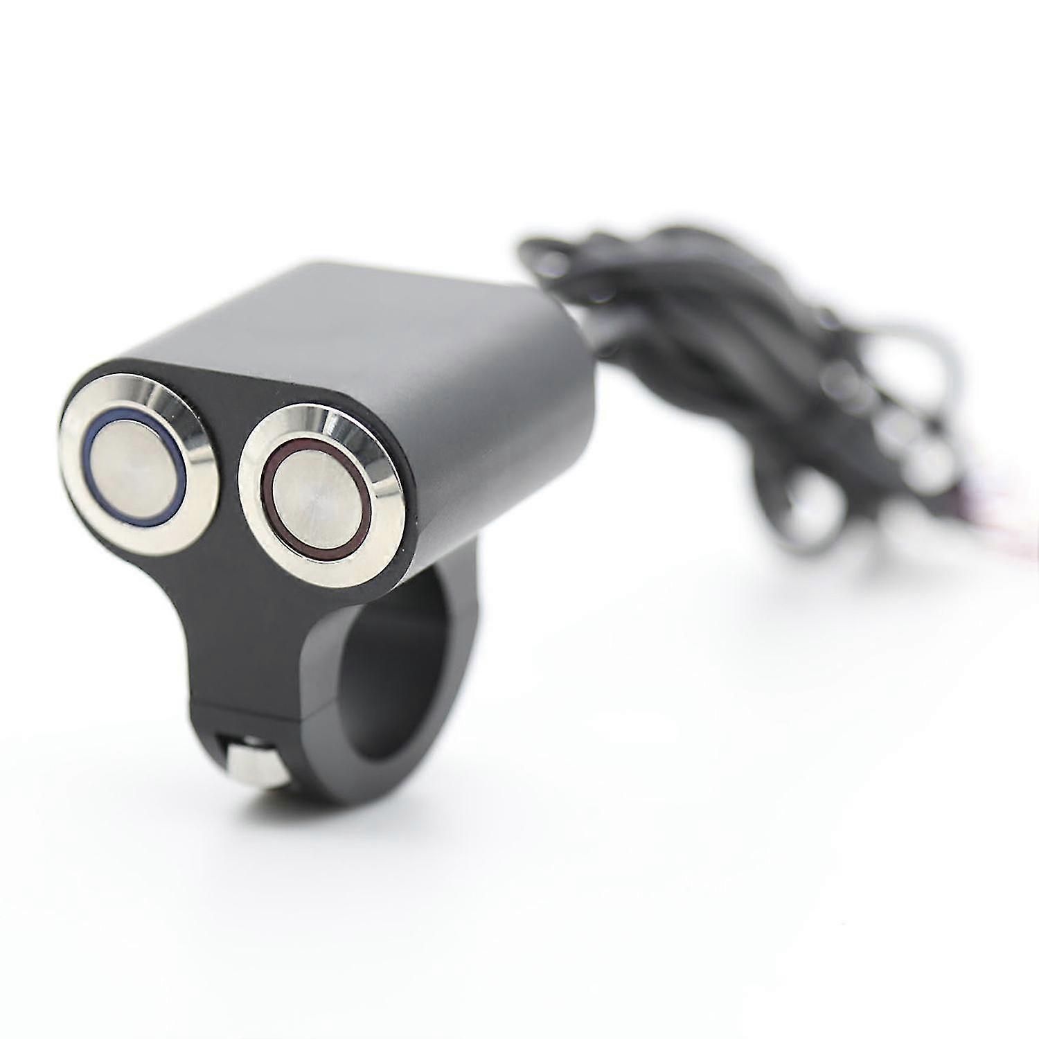 Motorcycle Handlebar Led Indicator Light Switch 22mm Adjustable Mount Waterproof Button Switch DC12V, Lock Switch