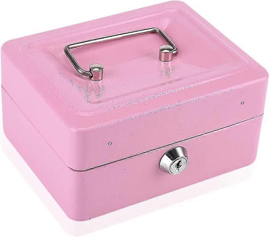 Steel Mini Cash Box With Removable Coin Insert And 2 Keys, 15 X 12 X 7.5 Cm