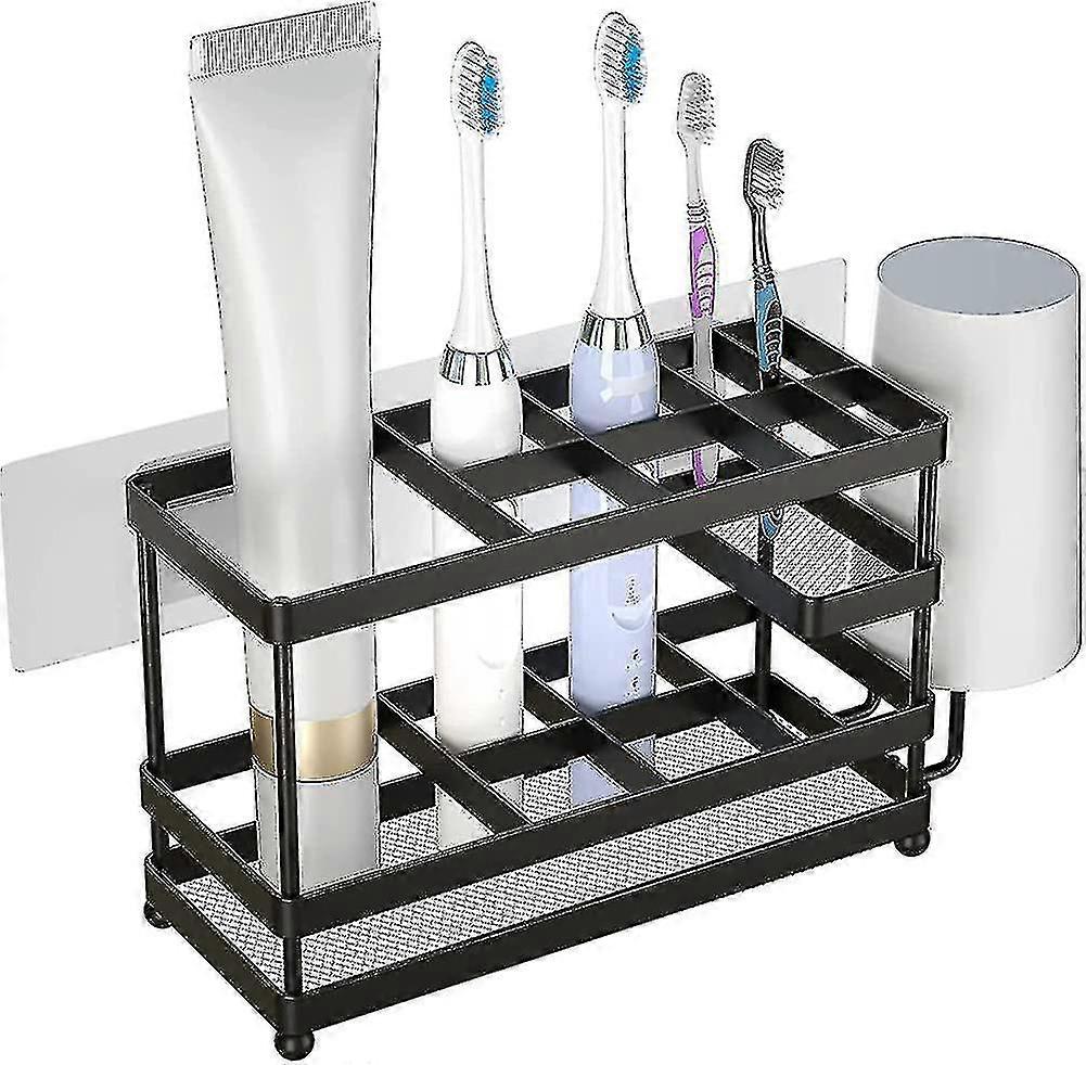 Toothbrush Holder Toothpaste Holder All 304 Stainless Steel, Multifunctional