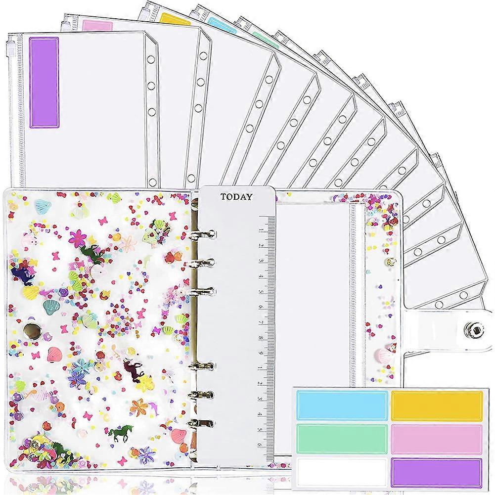 A6 Binder,Budget Binder,Used for Budgeting,Budget Planning Notepad, Cash Envelope Binder, Pink with