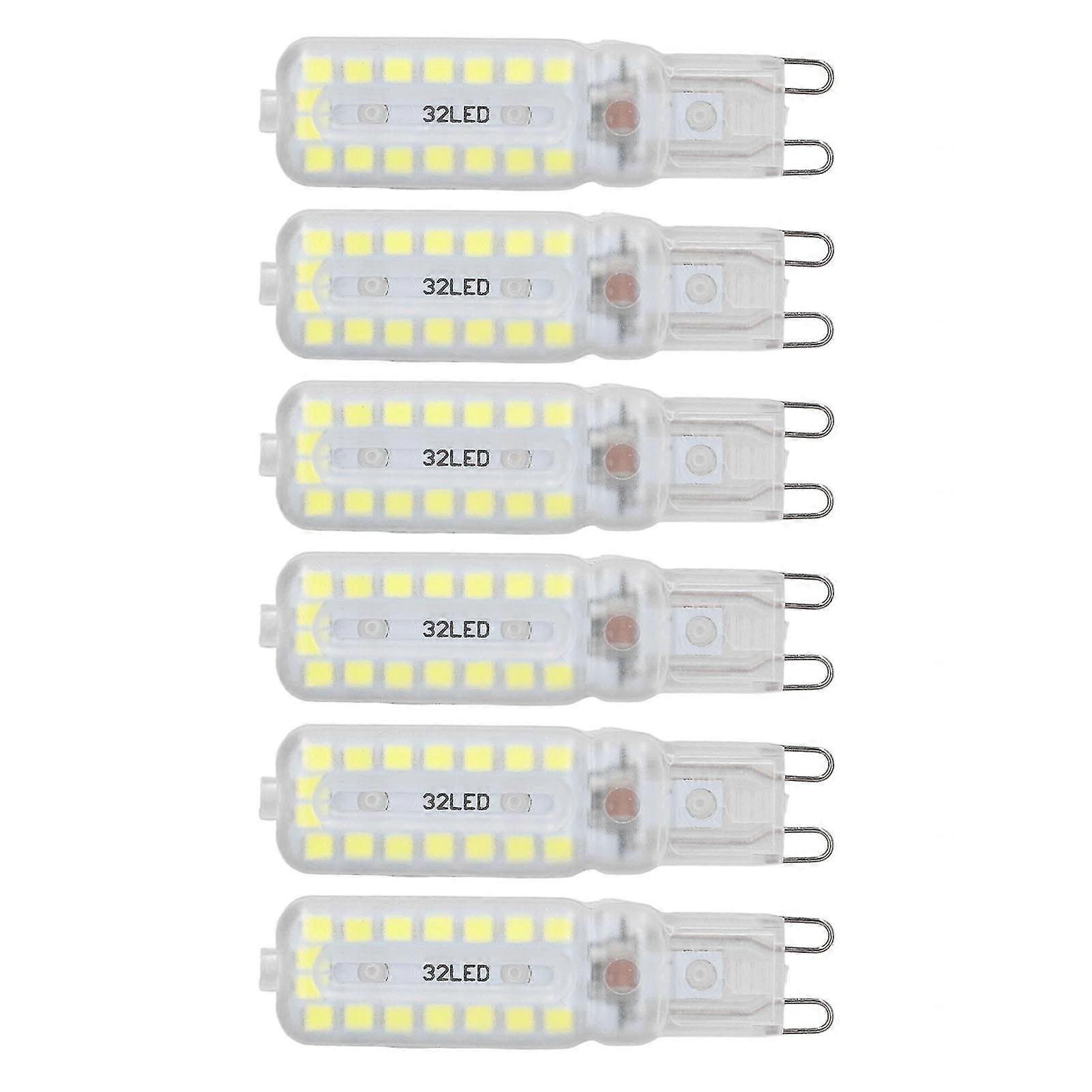 6-Pack G9 7W Dimmable LED Bulbs 360 White Light, G9 Socket, 50000 Hours, Energy Efficient