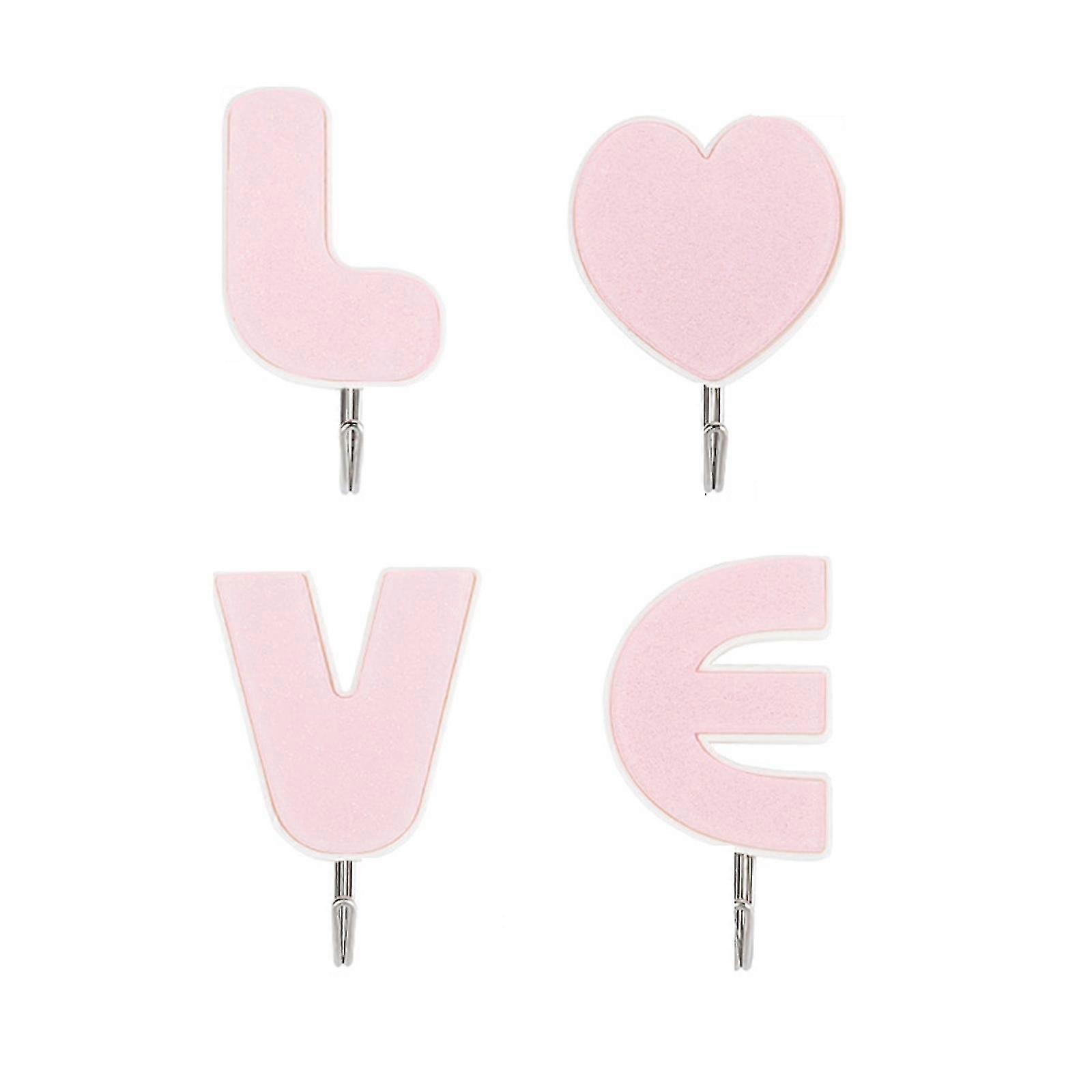 1 Set Love Plastic Thickened Adhesive Hook Single Hook Clothes Hook Strong Hook