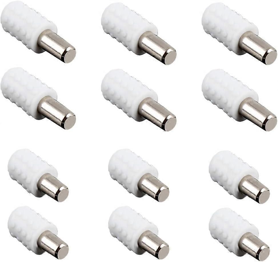 12 Pcs Cleat, Shelf Support Shelf Pins Dowel Shelf Brackets, for Cabinet Desk Accessories, 8mm x 16mm and 8mm x 21mm