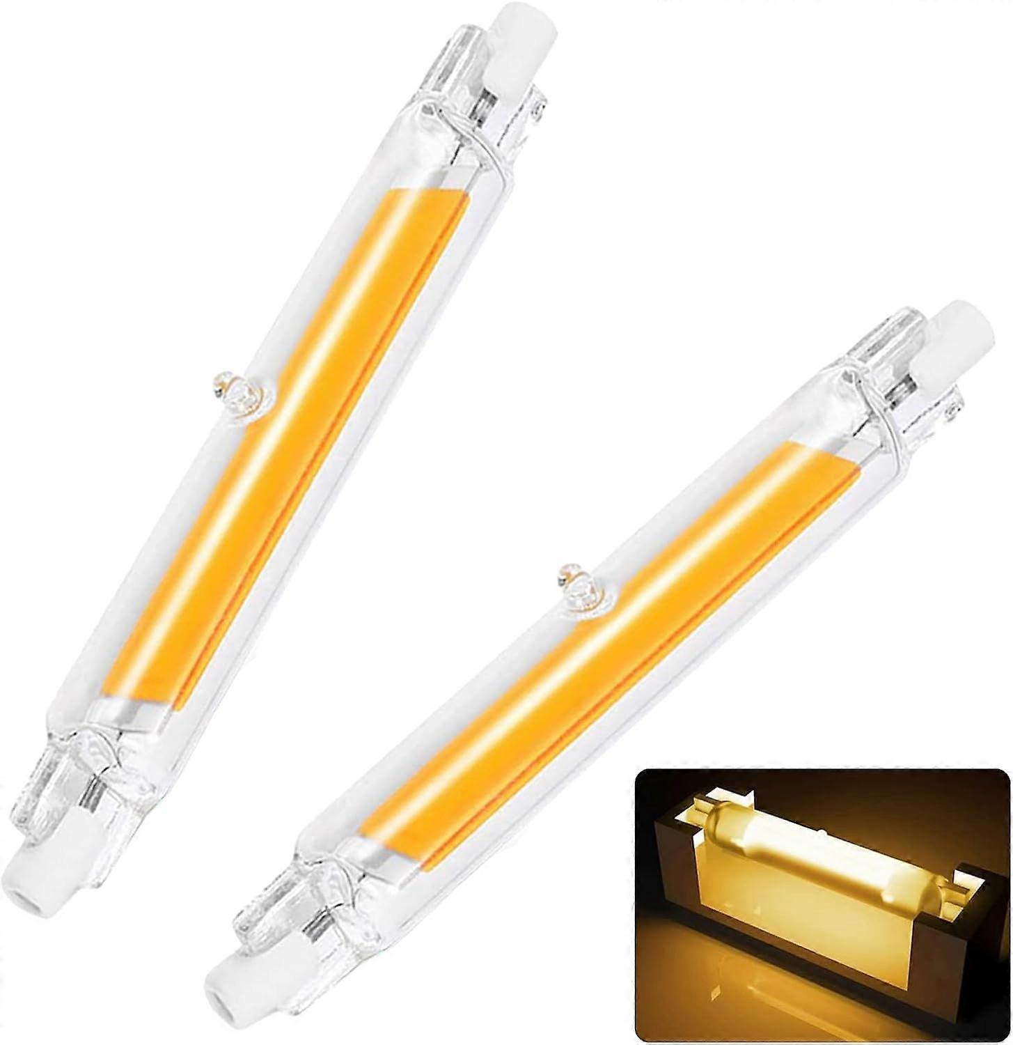 R7S 78mm LED Bulb Dimmable, R7S 78mm LED Bulb 10W Equivalent to R7S 100W Warm White 360 Beam Lighting, Pack of 2