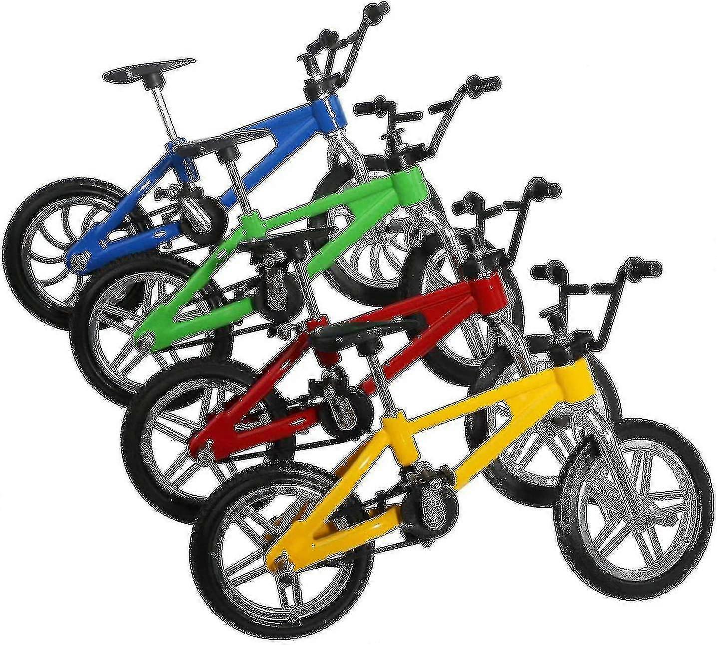 4 Mini Alloy Bicycle Toy Models, Cake Decorations