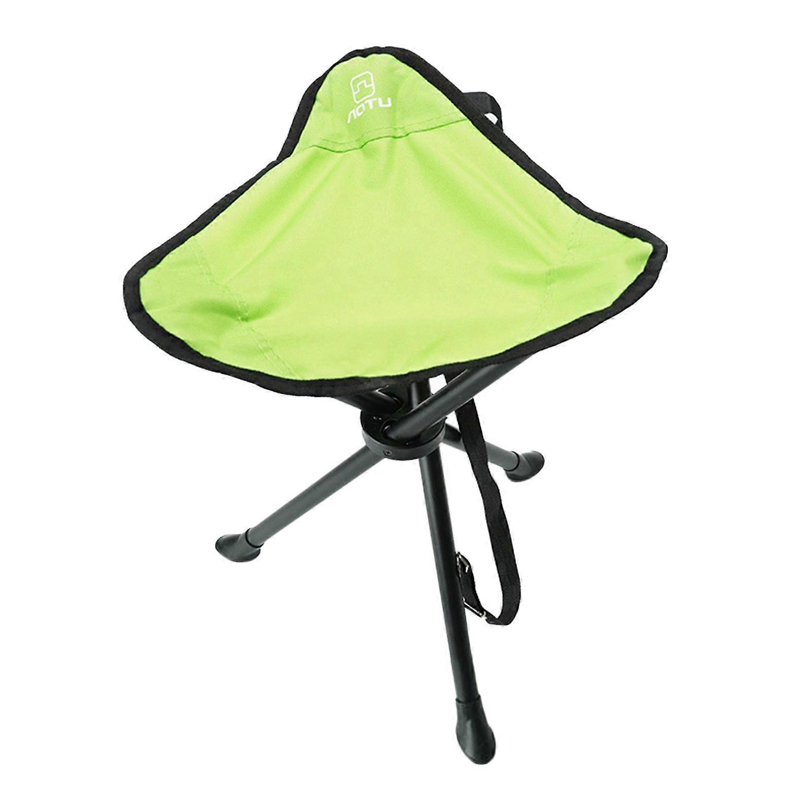 Portable Folding Stool Lightweight Footstool for Backpacking Garden BBQ Green