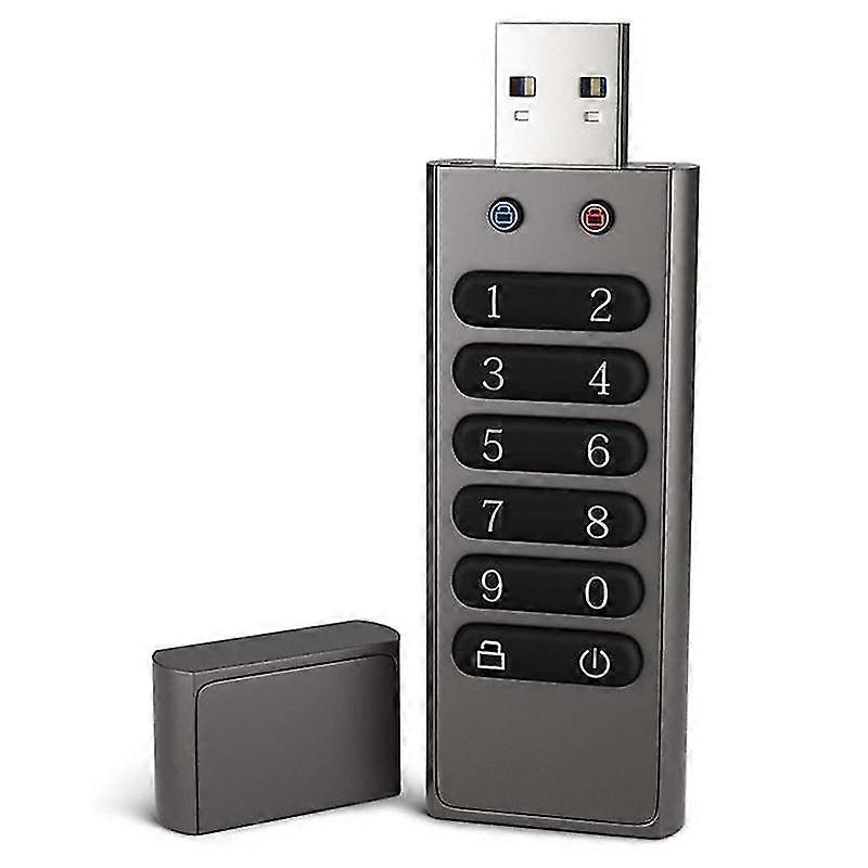 Clé USB sécurisée, clé USB cryptée de 64 Go, clé mémoire matérielle de mot de passe avec clavier, disque U Flash
