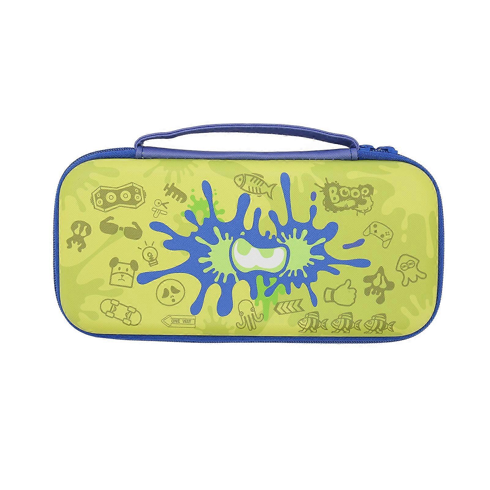 Console Carrying Case Waterproof Hard Shell Shockproof Portable Cute Gamepad Storage Bag with 12 Card Slot for Switch