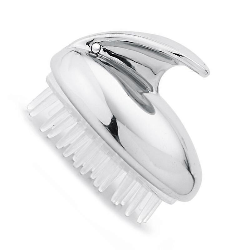 Hair Brush Soft Silicone Detachable Deep Cleansing Reduce Dandruff Scalp Massage Brush Electrosilvering