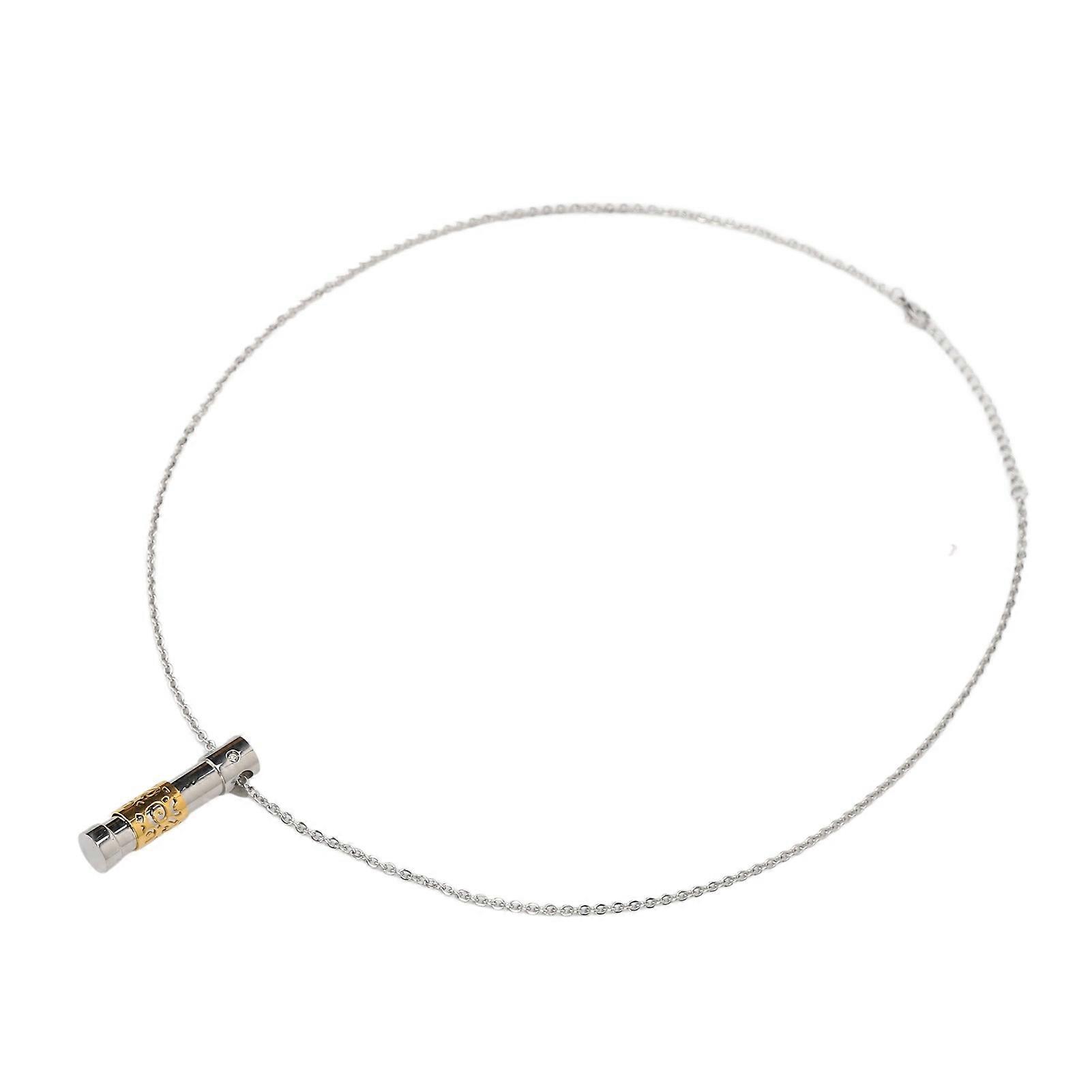 Pendant Necklace Enhancer Titanium Steel Portable Hollow Out Wear Resistant Perfume Pendant for Gift Giving