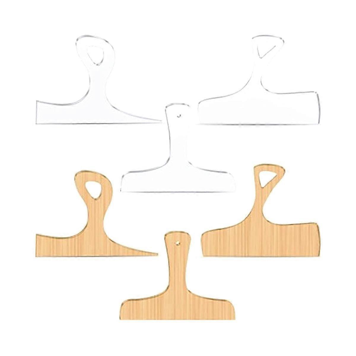 3Pcs Woodworking Acrylic Templates - Charcuterie Board Handle/Cutting Board Angled Curvy Tracing St