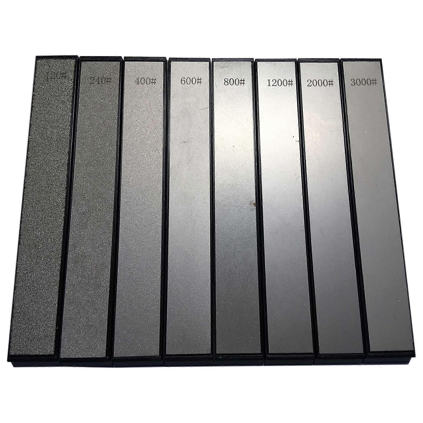 8Pcs Diamond Stone Bar Knife Sharpener Fixed Angle Sharpening Diamond Whetstone Kitchen Frinding Bl