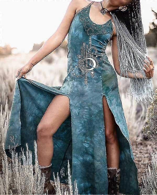 Vintage Femmes Robe Gothique Médiéval Cosplay Col V Costumes Halloween Renaissance Victoria Moyen Âge Vêtements 5xl