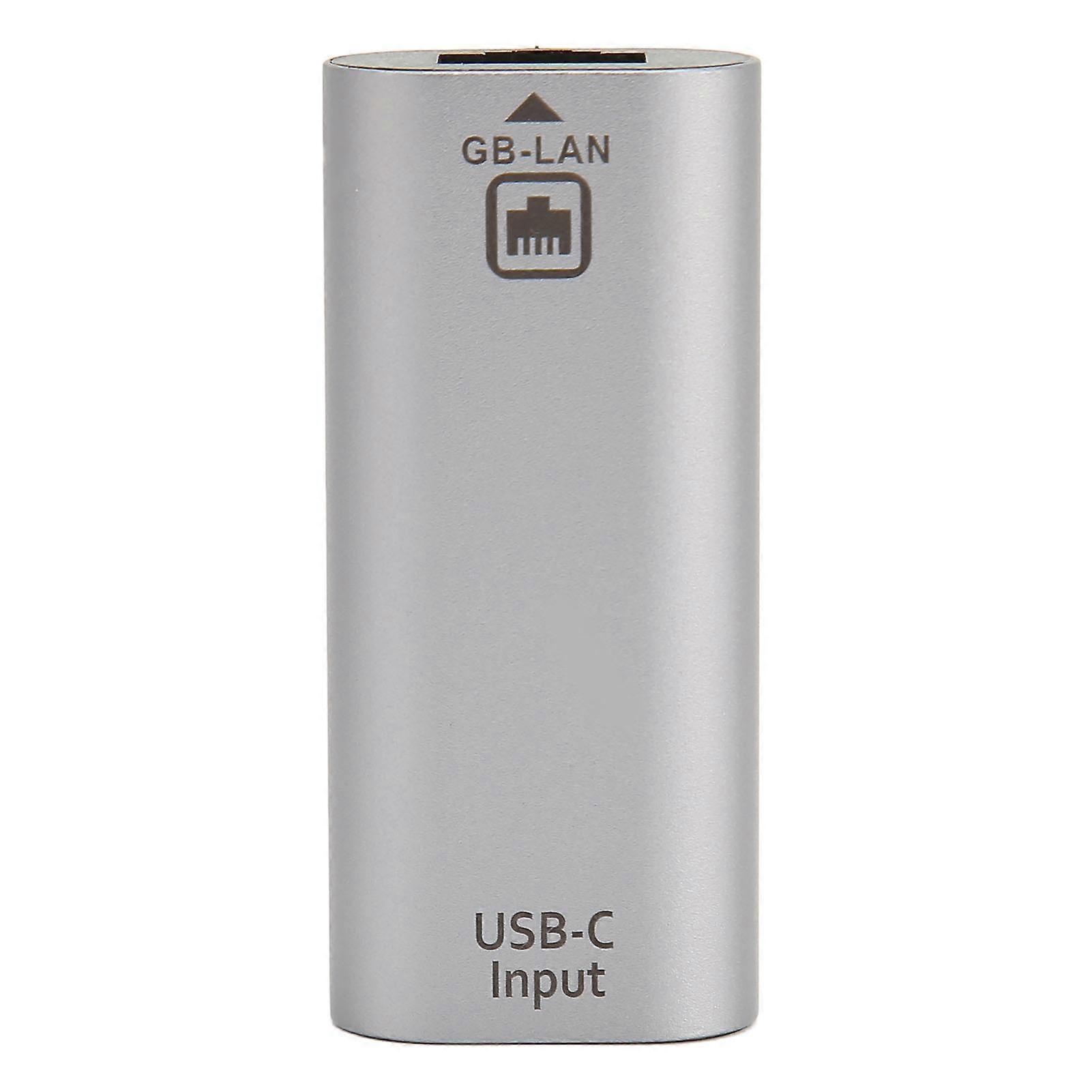 Typ C zu RJ45 Adapter Plug & Play 1000Mbps Übertragung Aluminiumlegierung USB C zu Ethernet-Adapter für Laptop-Tablet