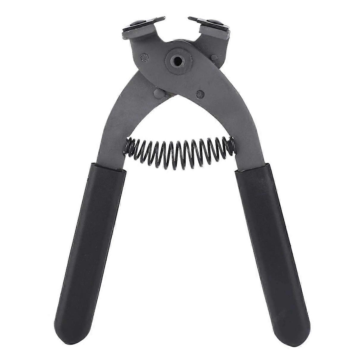 17cm HandHeld Carbon Steel Silent Pliers Leather Craft Hole Punch Tool 4mm(4 Teeth)