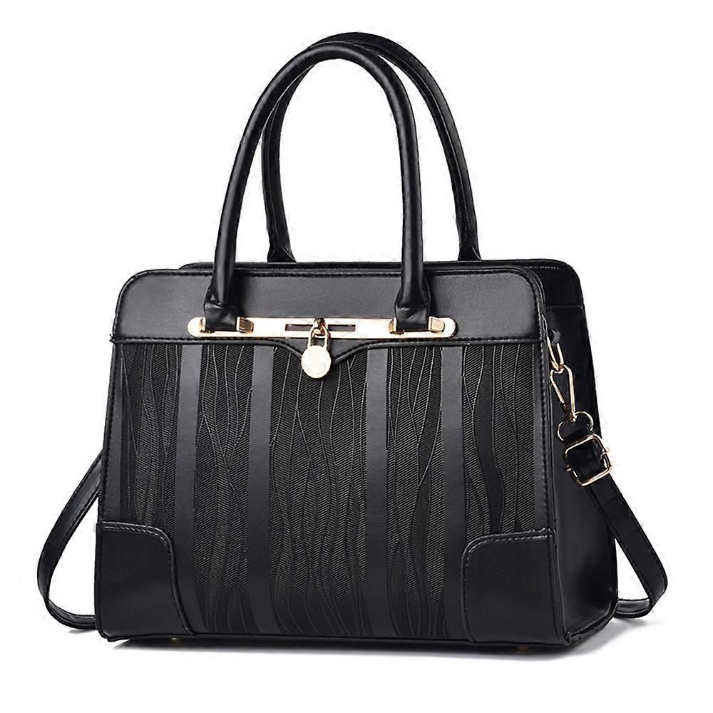 The new large-capacity shoulder bag suitable for travel is simple and casual artificial leather handbag
