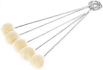 DIY Crafts Projects Wool  Brush Leather Dye Tool with Metal Handle (5 Pcs)