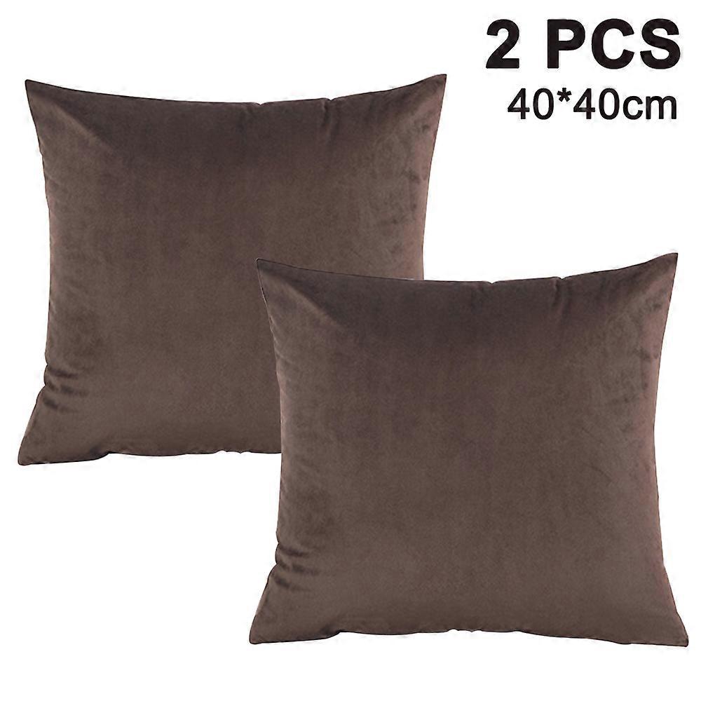Pack of 2, Corduroy Soft Decorative Square Throw Pillow Cover