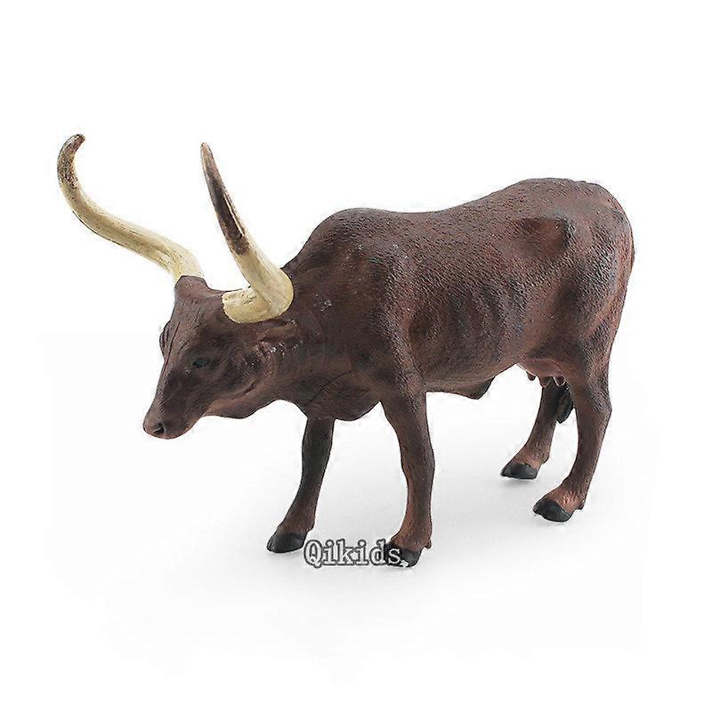高品質の大型野生動物の雄牛モデルコレクタアクションフィギュア牛農場のおもちゃ牛PVC教育かわいいおもちゃキッズギフト
