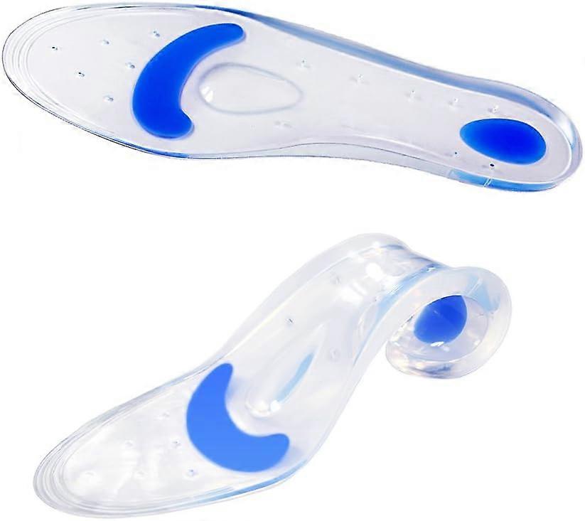 Insoles Silicone Gel Arch Support Orthotic Shoe Insert - Relieve Plantar Fasciitis Pain Release Heel Bone Spur Calluses and Corns Massage Heels and Me