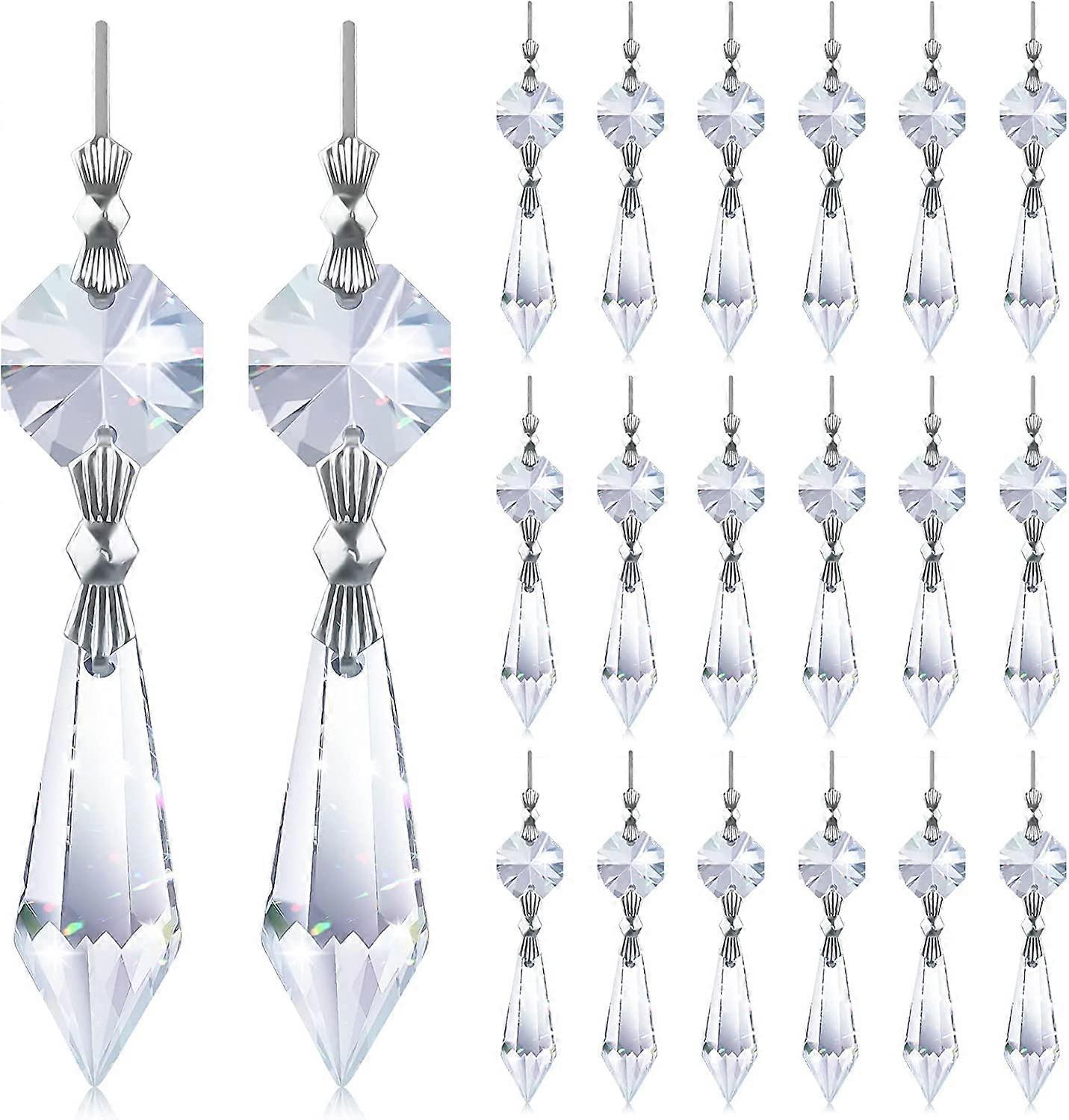 Chandelier Crystals Parts, Crystal Icicle Prisms Pendants, Clear - Main Image