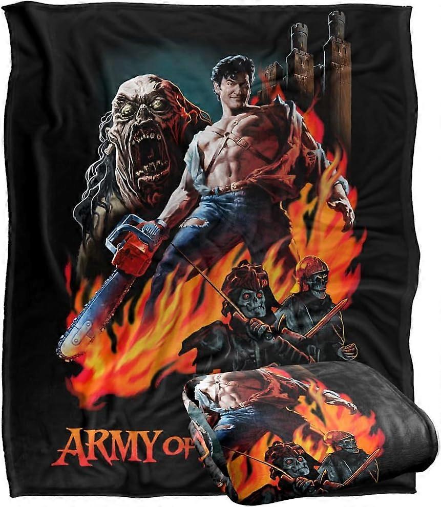 Cobertor Army of Darkness, Cobertor Super Macio de Toque Sedoso Painted Evil