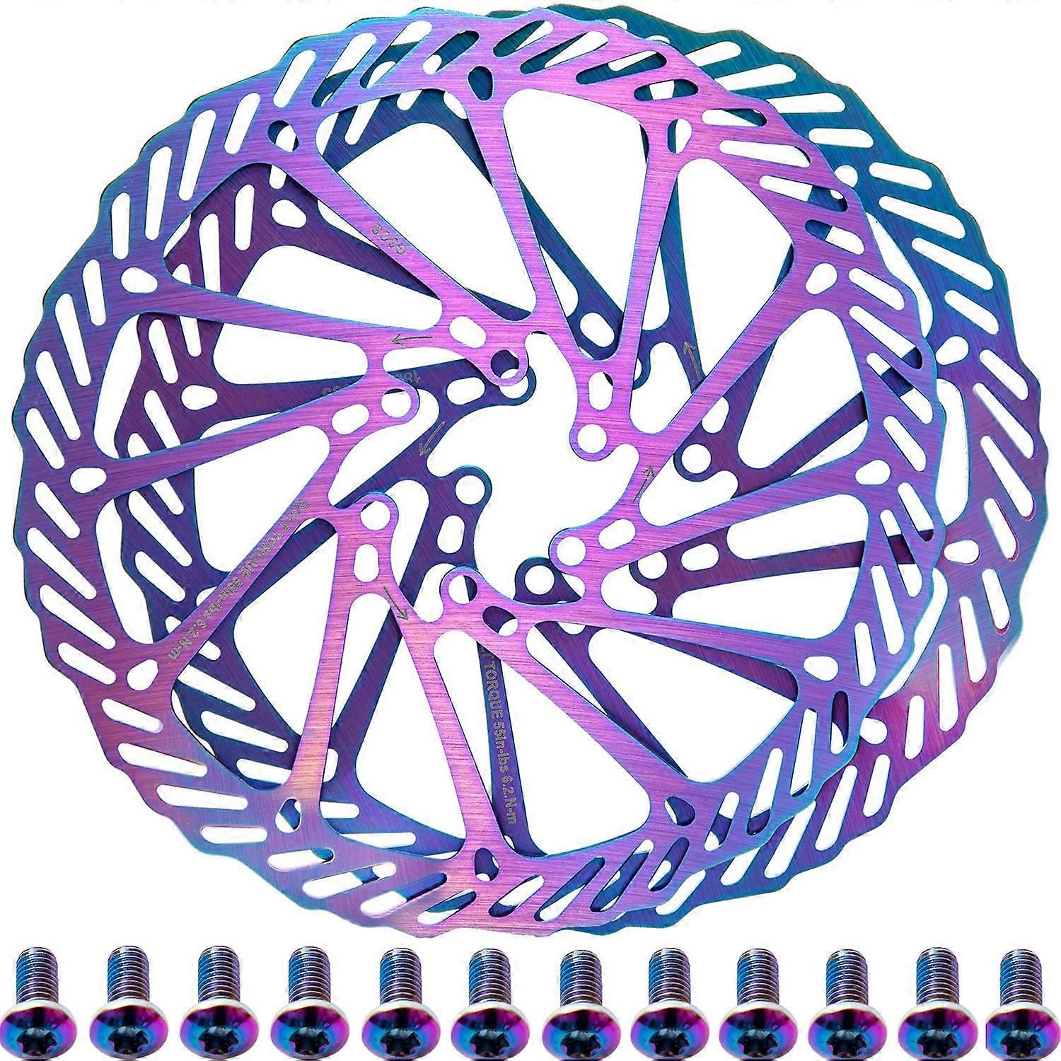 Bicycle Disc Brake Rotor 180mm Color Disc Brake Rotor with 12 Bolts for Road Bike MTB BMX Stainless Steel Bike Rotor