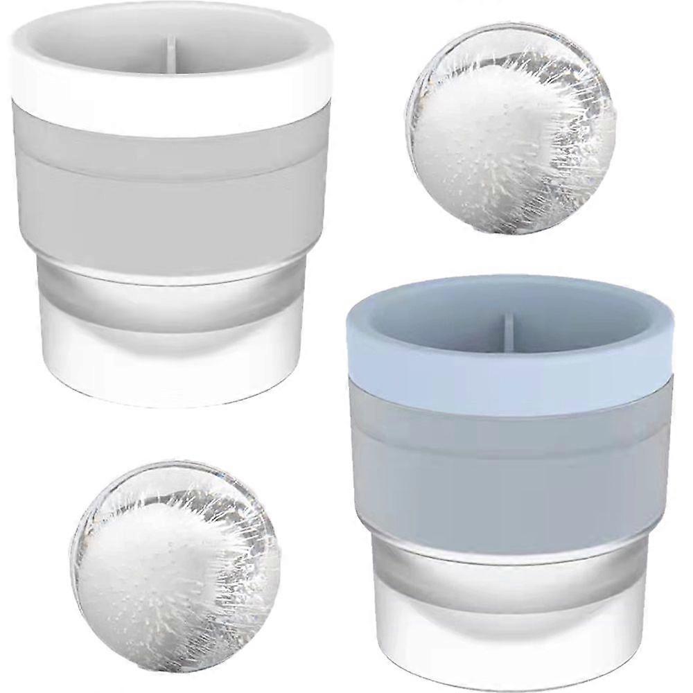 2 ice cube moulds for whisky (blue and white), ice cube moulds for cocktails, easy release ice cubes