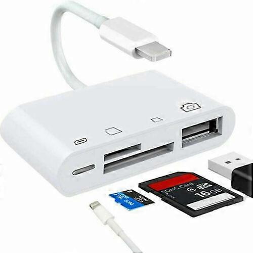 4in1 Lightning to TF SD Card Reader Camera USB OTG Adapter for iPhone iPad