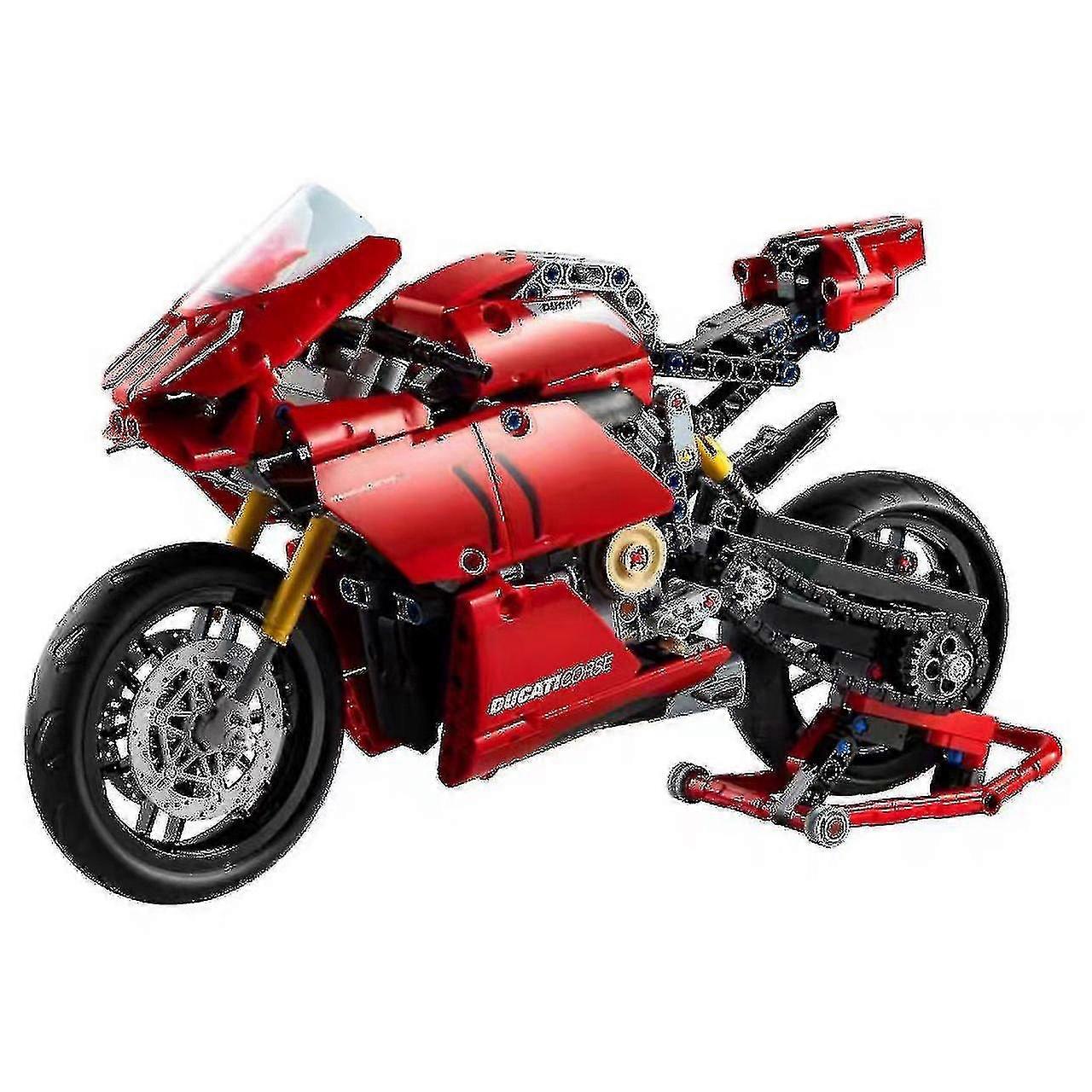 V4 R دراجة نارية ، طقم بناء عرض Superbike قابل للتحصيل مع علبة التروس وتعليق العمل ، Idea.the ليوم الطفل