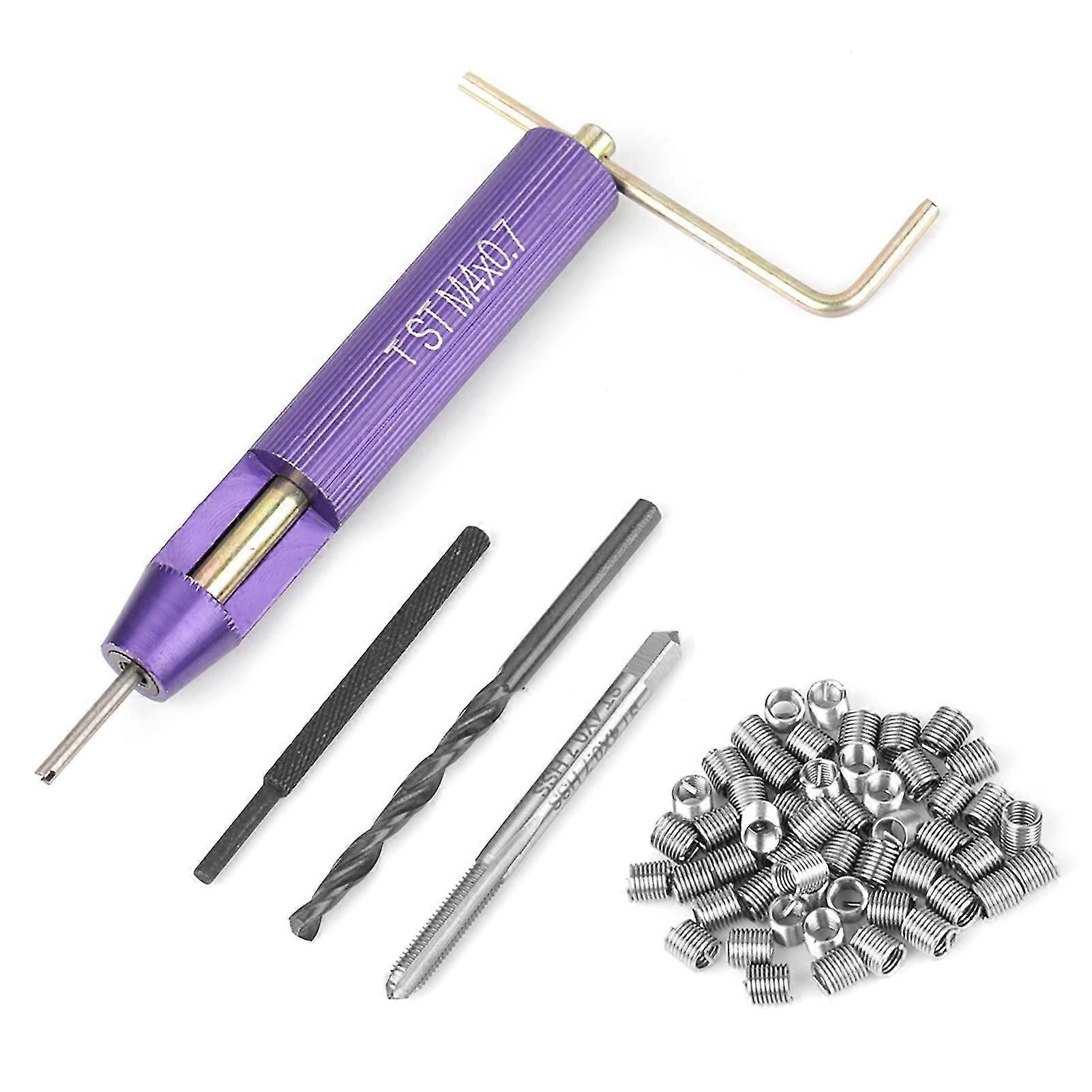 50pcs Stainless Steel Coiled Wire Helical Screw Thread Inserts M4 x 2D