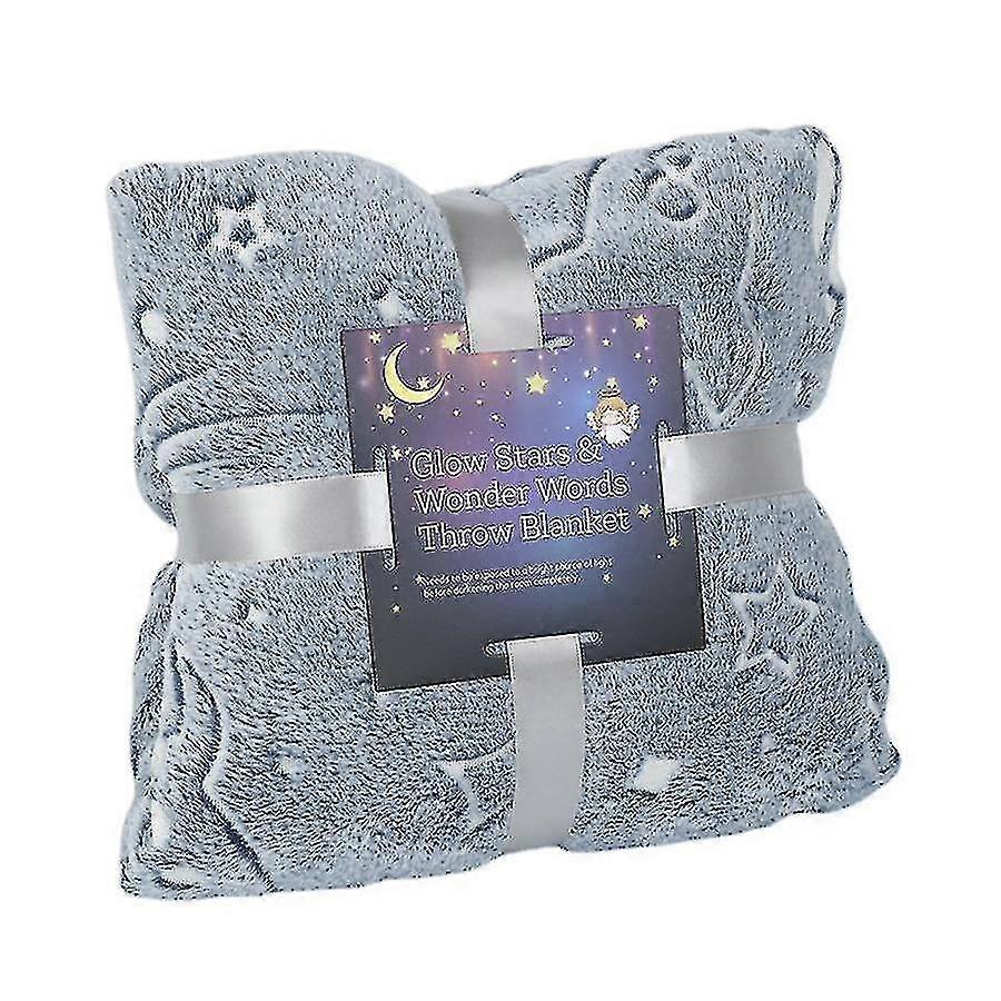 Soft Blanket Luminous Blanket With Stars And Moon Patterns For All Seasons 75*100Cm