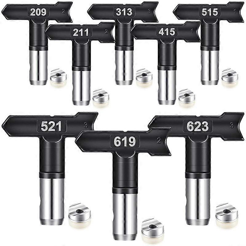 8 Pieces Paint Sprayer Tips Reversible Spray Tip Airless Spray Nozzles Tips Airless Sprayer Sprayin