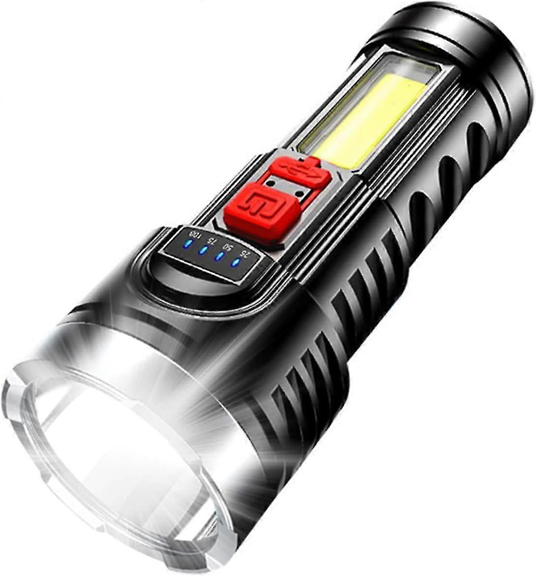 Led Torch Flashlight Super Bright Usb Rechargeable Flashlight With 4 Lighting Modes Waterproof-QJWL